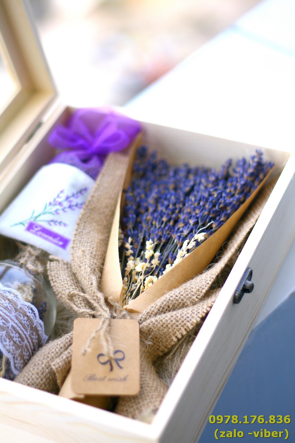 hộp hoa lavender khô